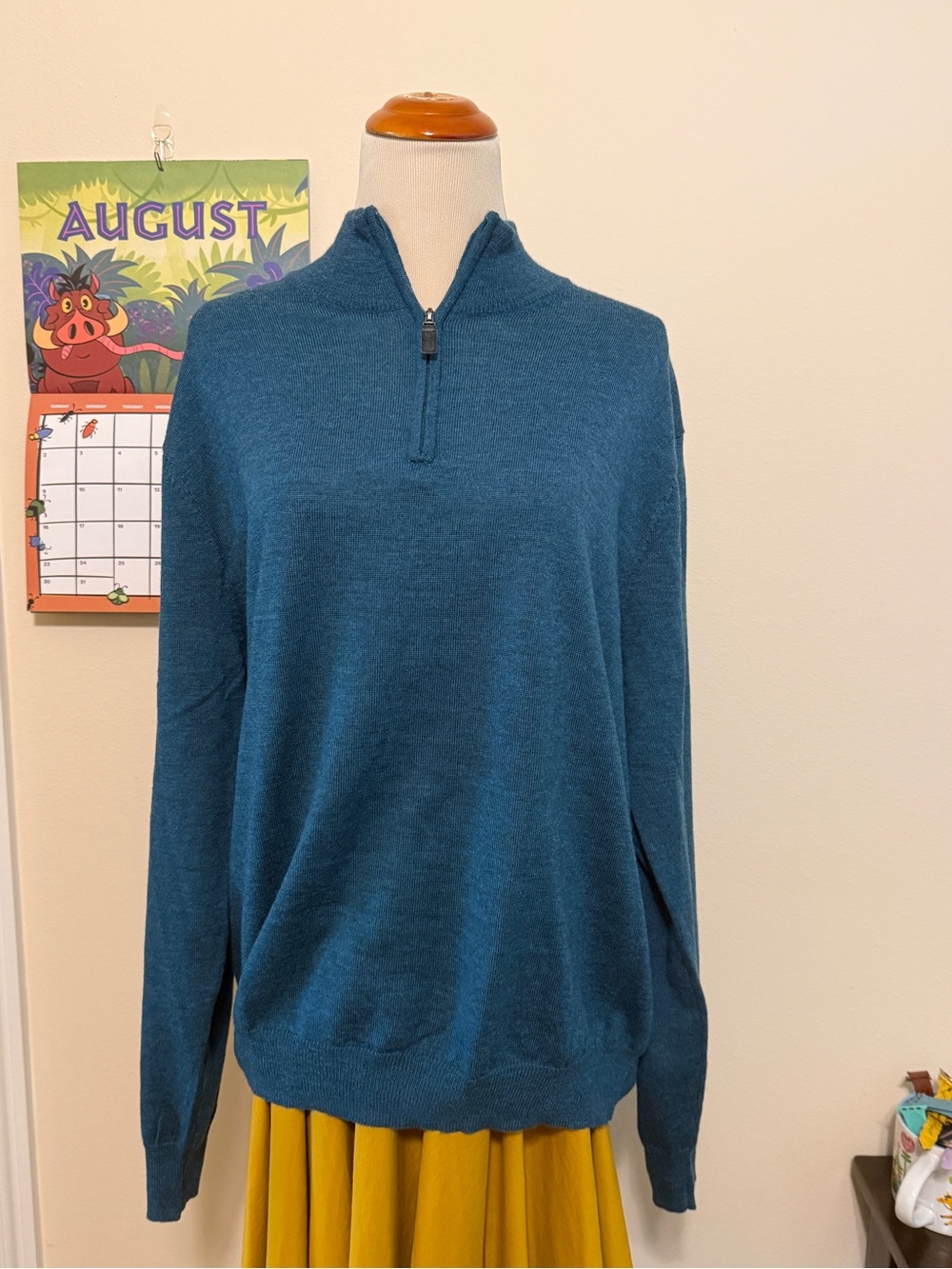 Jos. A. Bank Teal Half-Zip Sweater